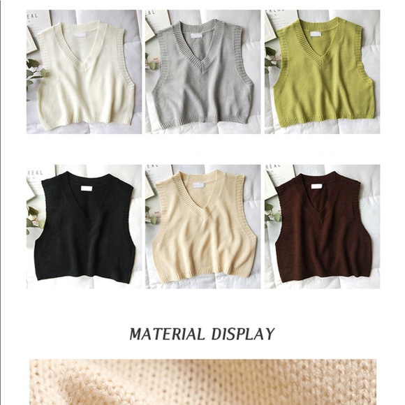 Cream Sweater Vest - Picture 5 of 11